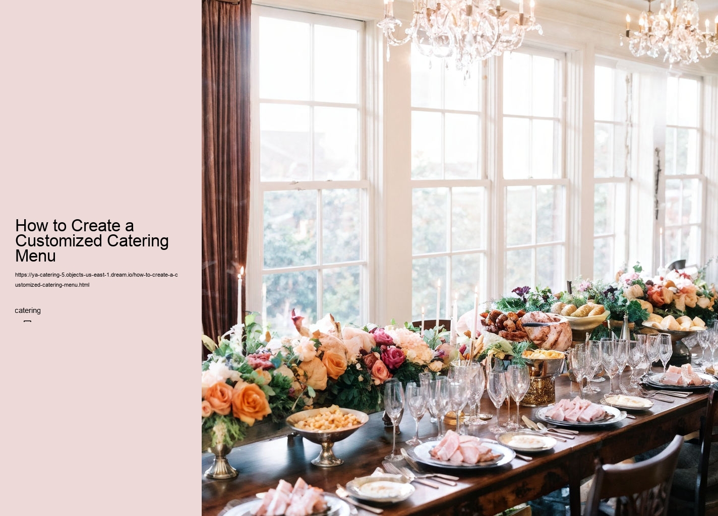 How to Create a Customized Catering Menu